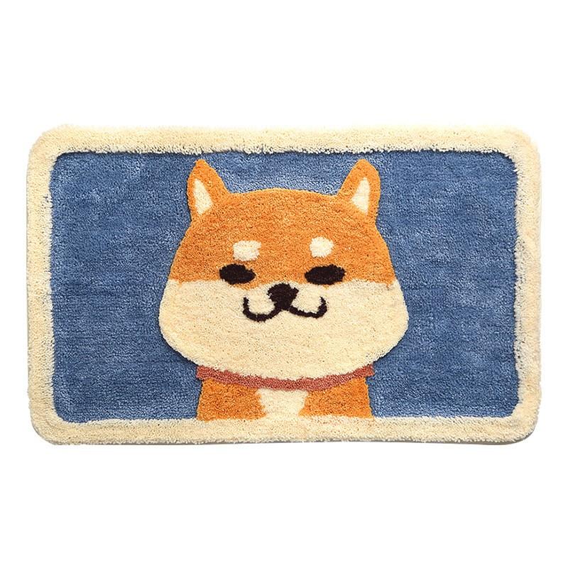 Plush Animal Bathroom Mat Non-Slip Absorbent Floor Rug Shower Entrance Washroom Decor Cartoon Style