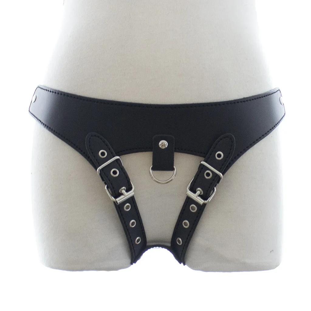 Bondage Harness Briefs Pant Hole Sex Toys For Woman PU G-strings Panty Masturbation Underwear Panties Chastity Strap Belt