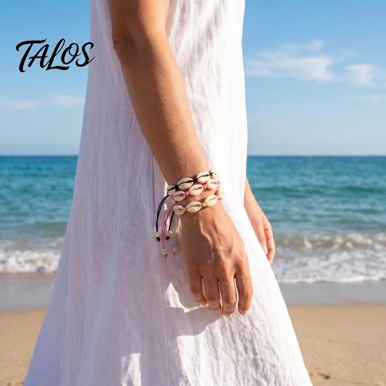 Flexible Rope Bracelets for All Sizes Handmade Seashell Bracelet, Natural Shell Boho Beaded Adjustable Retractable Knot Wristbands Woven String