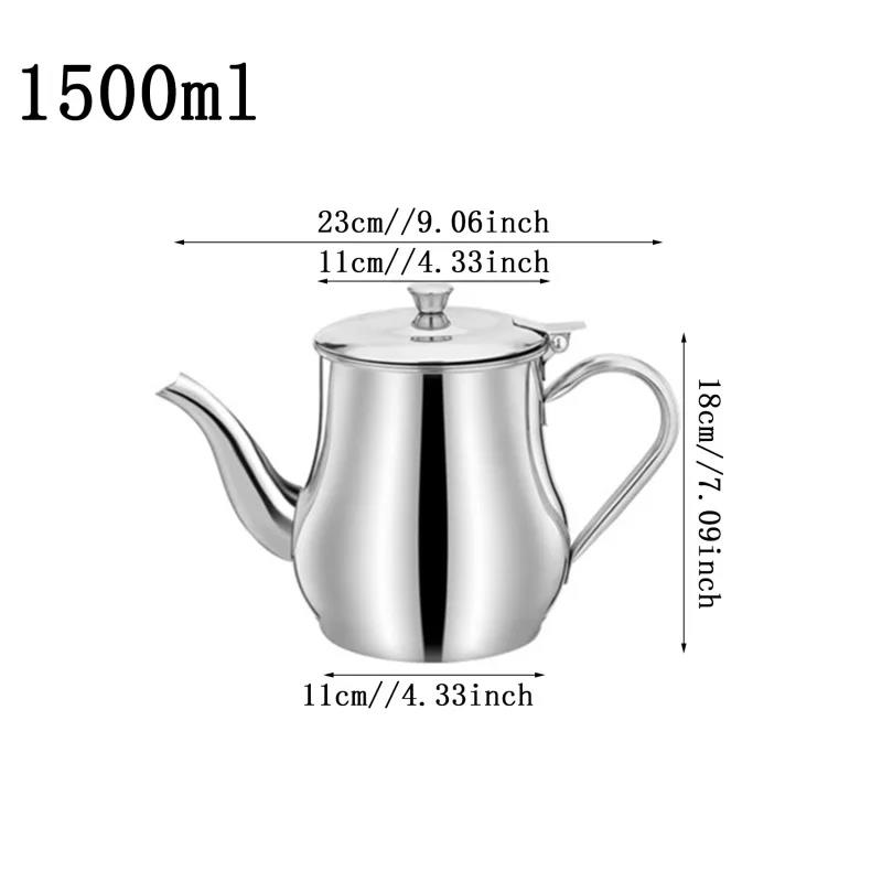 Practical Fashion Stainless Steel Household Leak-proof Wine Pot Pouring Oil Bottle Seasoning Tank Kitchen Supplies Oz
