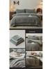 2026 Spring/Summer Men's Pure Cotton Striped 4-Piece Bedding Set: Washed Cotton Bed Sheet & Duvet Cover.