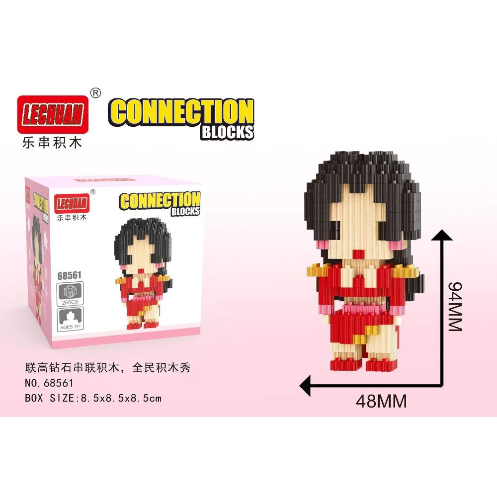 Linkgo Building Blocks di Connessione Uno Luffy Chopper Piece Boa Franky Zoro Nami Robin Jinbei Brook Modello 3D Giocattolo con Mini Mattoncini