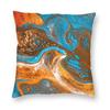 Orange Blue Bronze Stone Square Pillowcase Polyester Linen Velvet Pattern Zip Decor Throw Pillow Case Home Cushion Cover