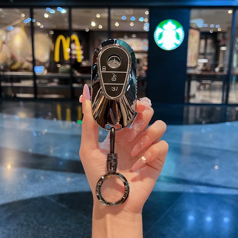 REE4 Car Smart Key Cover Case Remote Shell Fob Holder For Mercedes Benz C E S Class GLC W206 W223 W214 E300 C260 C300 S450 S500 S400