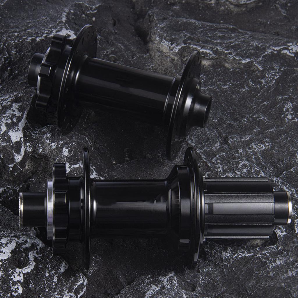 2pcs Bicycle Hubs Black Aluminium Alloy 32 Holes Front Rear Bike Disc Hubs 4 Bearing for Mountain Cycling