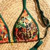 1011 New European and American Sexy Fashion Leopard Print Print Women's Split Swimsuit