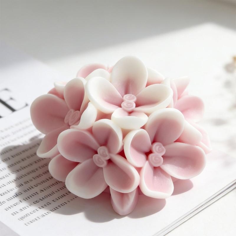 Detailed Hydrangea Designs Silicone Mould For Handmade Candle Soap And Desserts Easy To Cleaning
