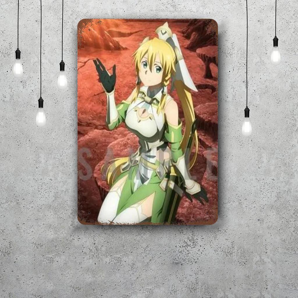 Sword Art Online Vintage Tin Sign Home Decor Wall Decor Art Wall Mural Room Decoration Decor Retro Metal Sign Plate Bar Posters