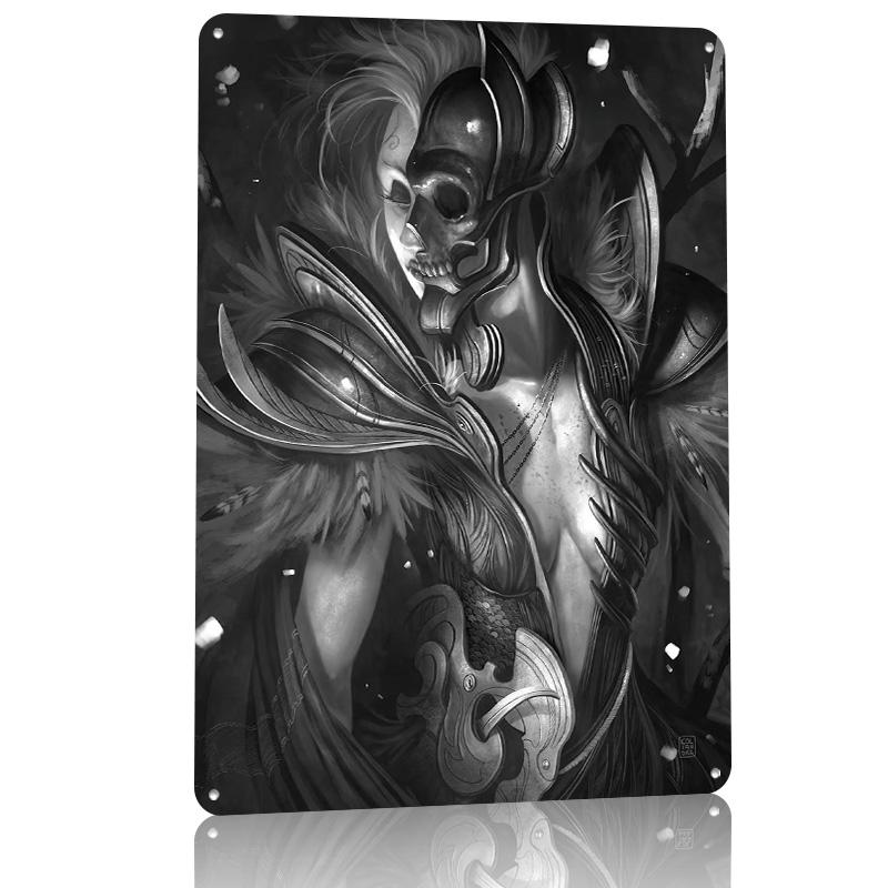 Hel D Printed Texture Poster Personalized Wall Art Retro Metal Tin Signs for Vintage Decoration Gaming Room Decorating Interior