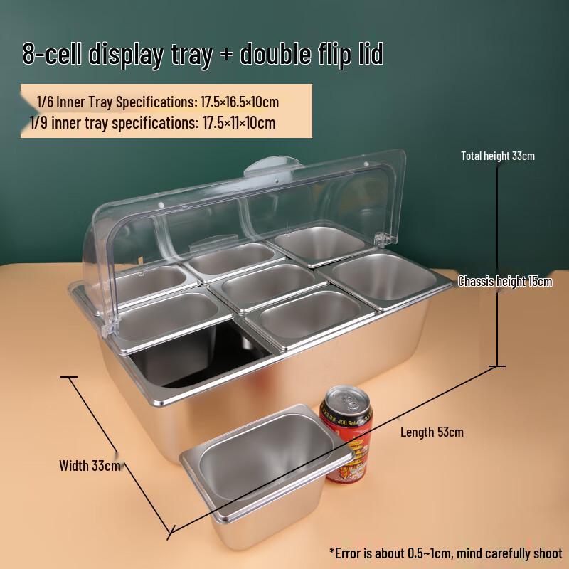 Stainless Steel Multifunctional Spice Jar Organizer & Display Tray