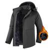Men's 2025 Fleece-Lined Hooded Cotton Jacket: Windproof, Waterproof, Casual Outerwear