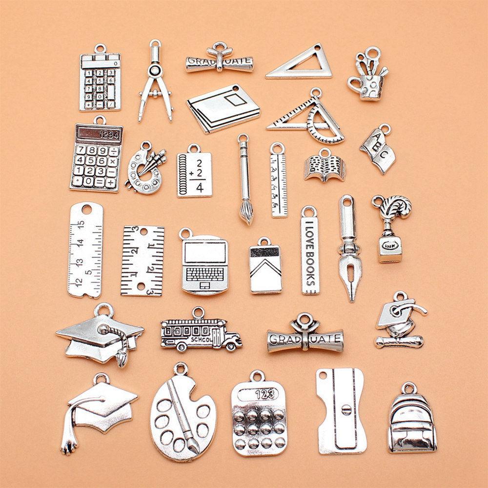 Soccer Football Charms School Pendants For Sports Themed Jewelry Making 1 Set
