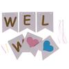 Geburtstagsdekoration Willkommen Baby Banner Papierflaggen Babyparty Banner