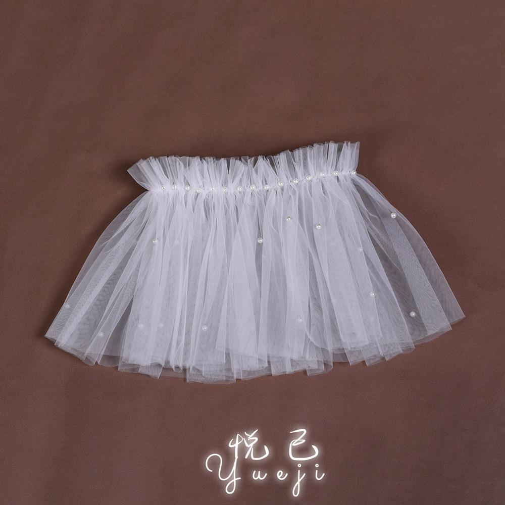 Pearl Tulle Off Shoulder Shrug Detachable Mesh Cape Wedding Dress Cover Up Bridal Photo Shoot Evening Party See-through Shoulder Wrap