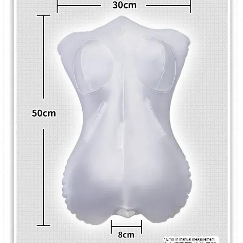 QSM Sexspielzeug Einteiliger transparenter aufblasbarer Pistolenrahmen-Kissenpuppen-Männerbett-Masturbator-Spaß kann in sexuelle Versorgung eingeführt werden