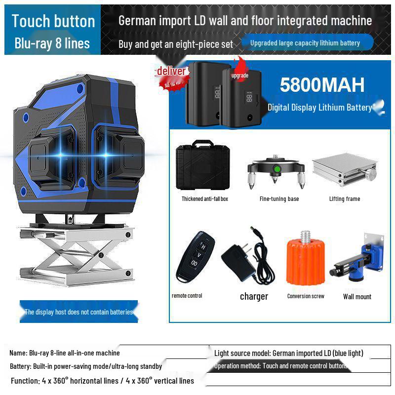 High Precision Infrared Green Laser Level: Automatic 12 and 16 Line Alignment Tool