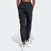 Adidas Originals Three Stripe Logo Print Elastic Waist Cuffed Casual Pants Women Bottoms Black IU2530