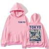 Japanese Style Tokyo Graphic Hoodie Men Women 90s Vintage Fashion Harajuku Sweatshirt Oversized