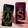 For Realme 3 Pro Case Transparent Luxury Crown A-Z Letters 2D Flat Pattern Soft Phone Case For Realme 3Pro RMX1851 Cover