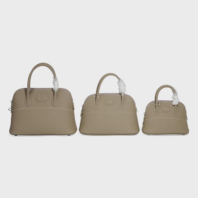 Νέα Γυναικεία Τσάντα Χειρός από Γνήσιο Δέρμα με Μοτίβο Λίτσι - Ευρωπαϊκό & Αμερικανικό Μοντέρνο Σχέδιο Κοχύλι