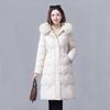 Anti-season down cotton-padded clothes women's medium and long winter new slim-fitting thickened cotton-padded clothes fashionable warm cotton-padde
