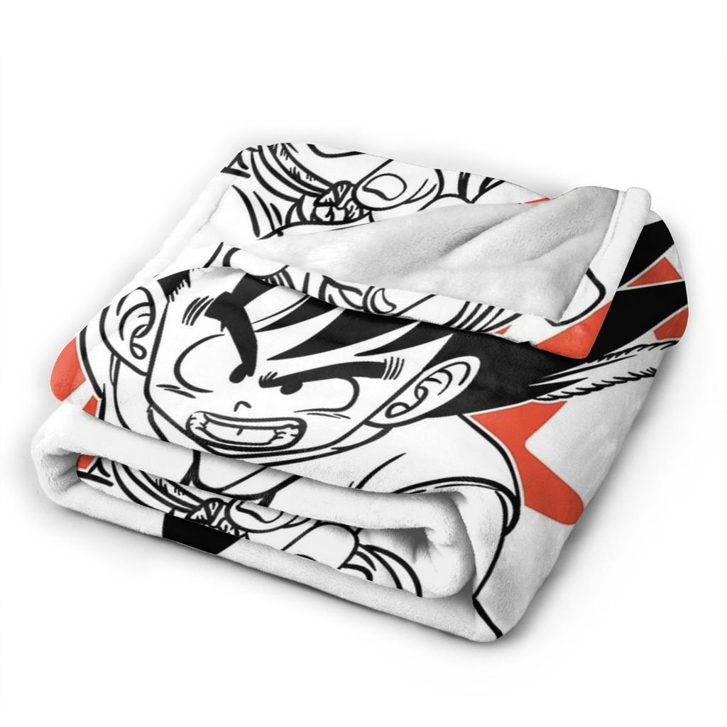 DBZ Songoku Blanket Fleece Decoration Multi-function Warm Throw Blanket for Bed Outdoor Plush Thin Quilt