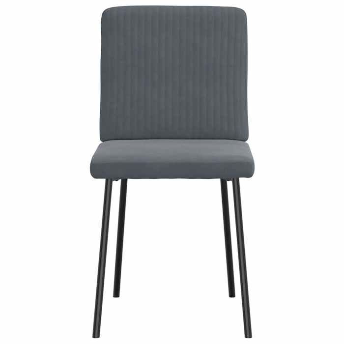 VidaXL Chaises à manger lot de 4 Gris foncé Velours 3315287