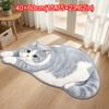 Decorative Rug Cat Shaped Rug Special-shaped Animal Door Mat Cute Cat Floor Mat  Home Decor
