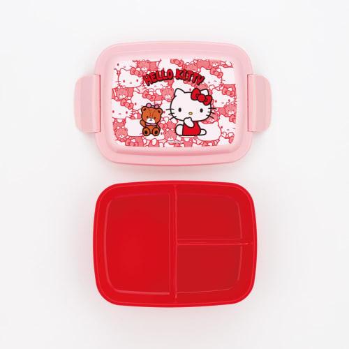 Skater Kids Lunch Box Dome Shape Integrated Divider 840ml Kitty Ushiro Shiro Sanrio Made in Japan P84