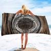 Retro Aged Barn Wood Beach Towel Sand Free Farmhouse Beach Towel Bathing Towel Lightweight Pool Towels for Adult Women Men