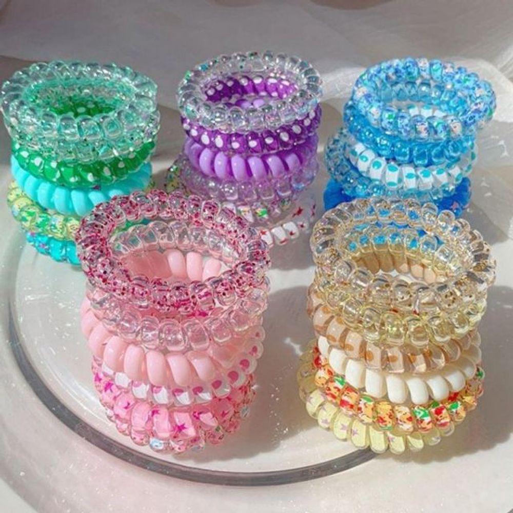 

Пружинка для телефонного шнура Лучший цвет Простая повязка на голову для волос Набор из 6 штук Purple