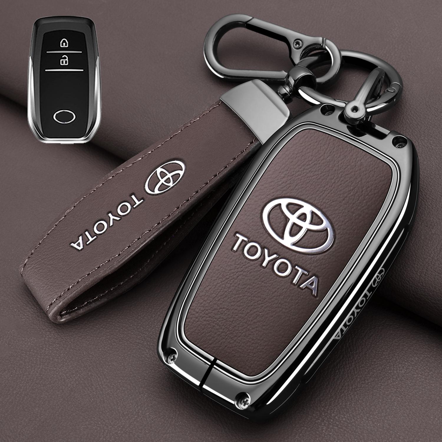 

Car Key Case Cover Shell For 4 Button Toyota Prius Camry Corolla CHR C-HR RAV4 Land Cruiser Prado Fob Keychain Accessories