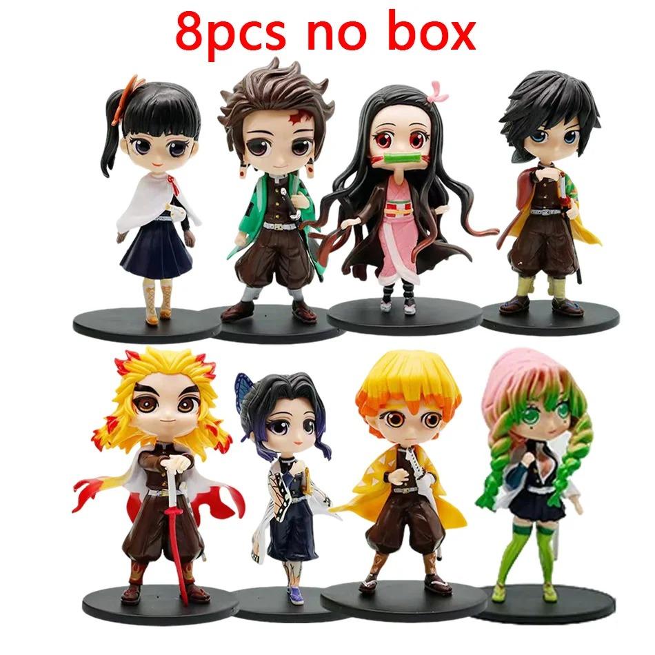 Anime Demon Slayer Figure Doll Toy Nezuko Tanjirou Zenitsu Inosuke Kyoujurou Shinobu Giyuu Qposket Model Toy Kids Xmas Gift**
