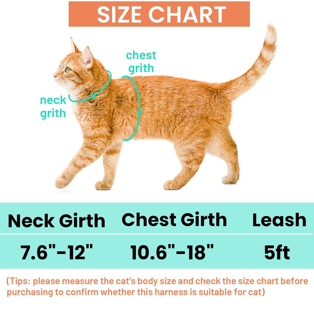 CUSOZWO Katzengeschirr und Leine Ausbruchschutz für Draußen Weiches Nylon Verstellbar Niedliches Katzengeschirr- und Leinen-Set mit AirTag-Halter für Kleine und