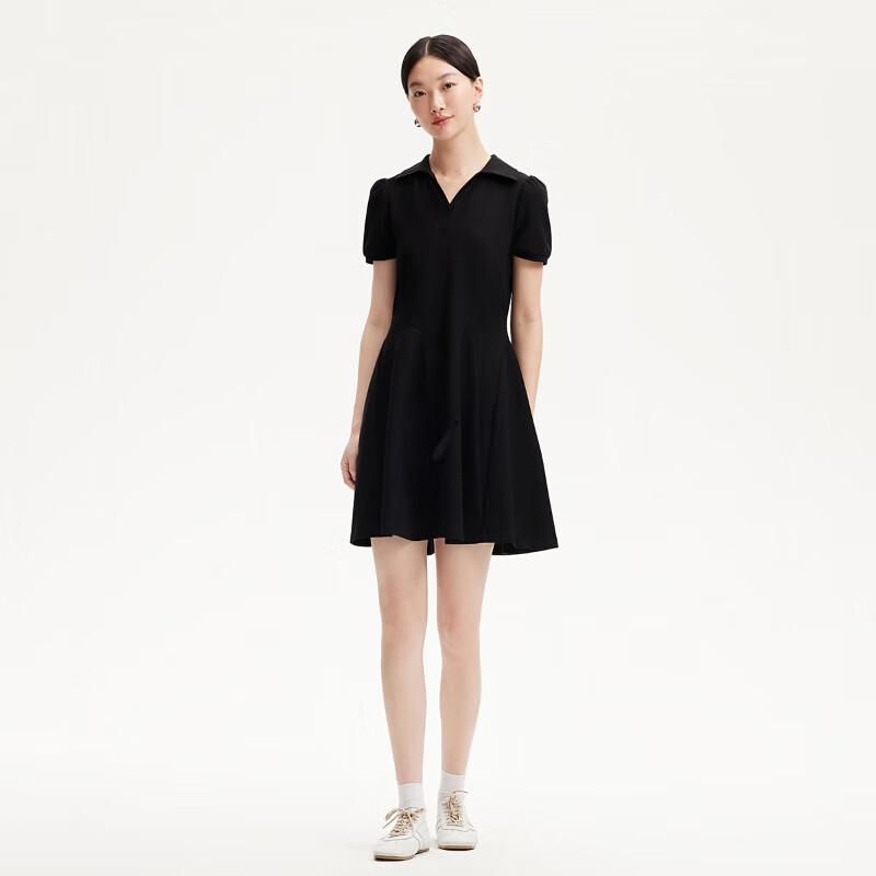 Veromoda 2025 Spring A-Line Puff Sleeve Dress
