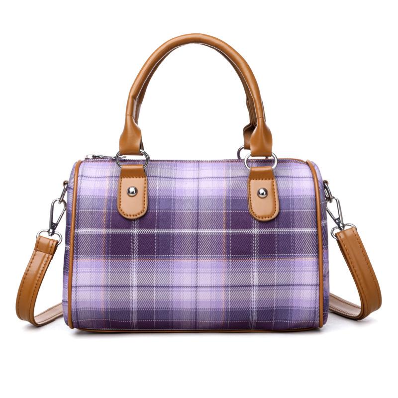 Fashionable large capacity checkered women's bag, college style class commuting shoulder bag, multifunctional backpack