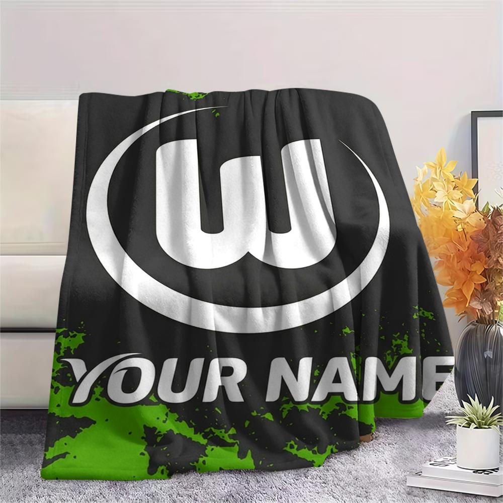 1 Stück Benutzerdefinierter Name VfL Wolfsburg Gemustert Flanelldecke Geeignet für Alle Jahreszeiten für Heimdekoration Wärme und Komfort Geschenke Feiertagsgeschenk_xia