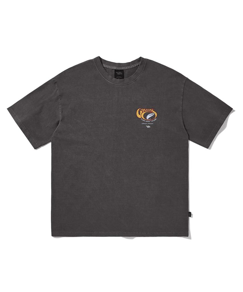 Peullukeu Gaston Lakeview Pigment Short Sleeve T-Shirt Dark Grey Fst742
