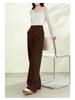 2026 Spring Collection Women's High-Waisted Slim Wide-Leg Pants - Sheep Wool Lyocell Blend, Draped Design, Versatile for Commute