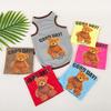 Spring  Dog Vest Thin Breathable Puppy Clothes Cute Bear Printed Cat T-shirt Sleeveless Chihuahua Pullover Pet Supplies
