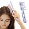 Pente de Cabelo Yousheng 2 em 1 com Cabo Longo em Forma de V Pente Fofo Anti-estático Fino Grosso Cacheado Longo Pente para Cabelo Feminino Styling Desembaraçar