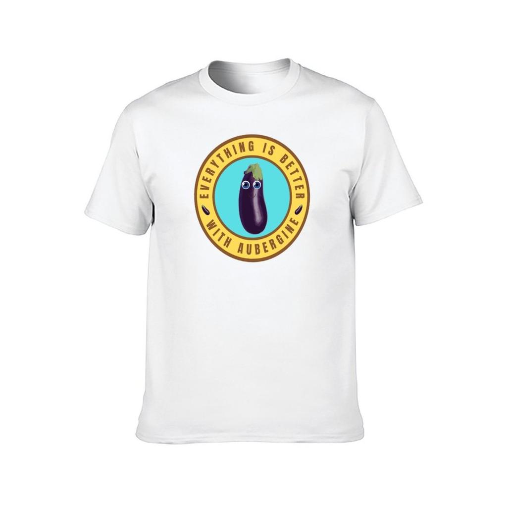 Tout est mieux avec T-shirt Aubergine t-shirt homme coton haute qualité t-shirt coton noir uni pour homme emballage T-shirt