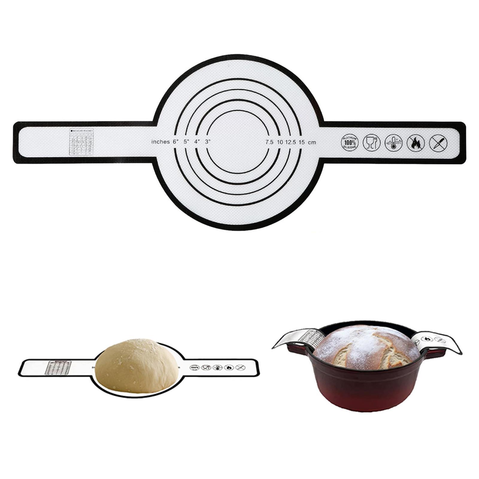 

Portable Silicone long Handle Bread Tray Heat-Resistant Non-Stick Bread Baking Mat Kneading Mat Dough Transfer Mat Reusable