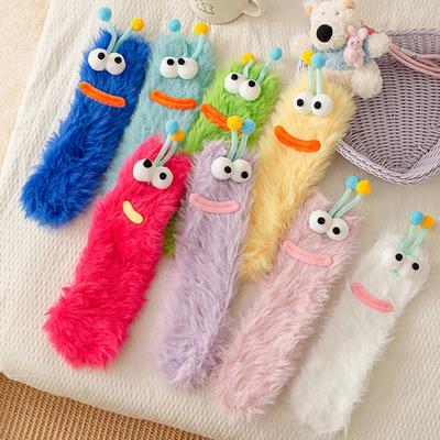 Cartoon Fuzzy Socks Funny Winter Warm Socks Couple Sleep Socks Thick Cute Plush Socks for Men Women Indoor Home Wear