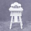 1:12 Miniature Dollhouse Baby High Chair - White Toy Furniture Model