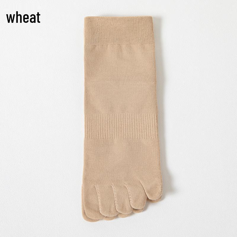 

Женские антибактериальные носки с пятью пальцами, устойчивые к запаху - Осенне-зимние утолщенные носки из гребенного хлопка, не скатывающиеся носки для пола One Size