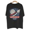 Badge Unisex Artemis II 2026 Lunar Mission T-Shirt Premium Short Sleeve Harajuku Streetwear Space Fan Graphic Top
