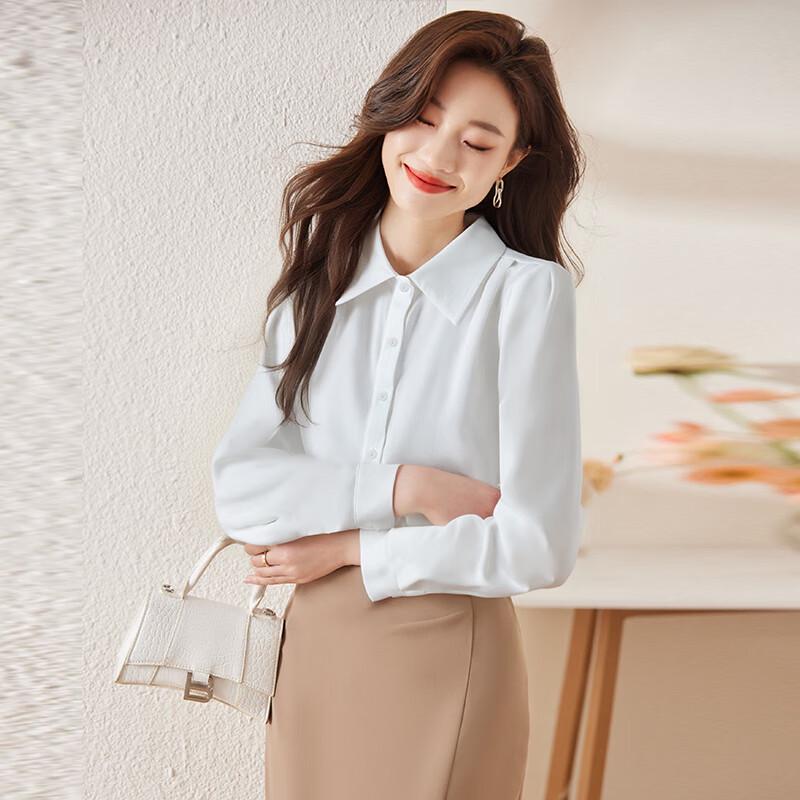 Women's Long-Sleeve Professional Chiffon Blouse