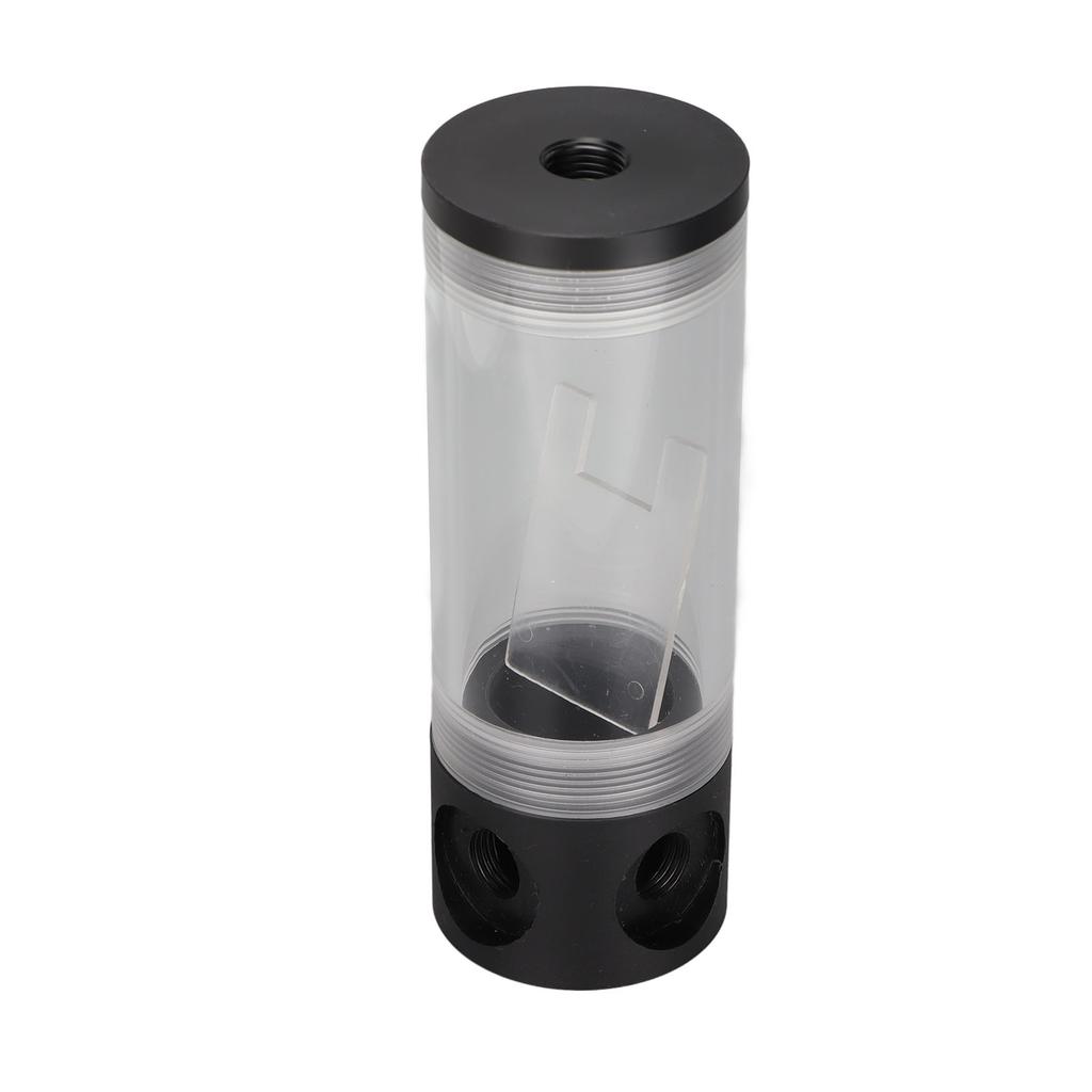 Water Cooling Reservoir 50mm 2.0in Diameter G1 4 Thread 4 Holes POM Material 14cm 5.5in CNC Processing PC Cooling Tank