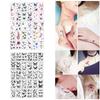 30 Sheets 3D Butterfly Flower English Pattern Temporary Tattoo Sticker,Small Size Body Arm Shoulder Wrist Fake Tattoo Sticker